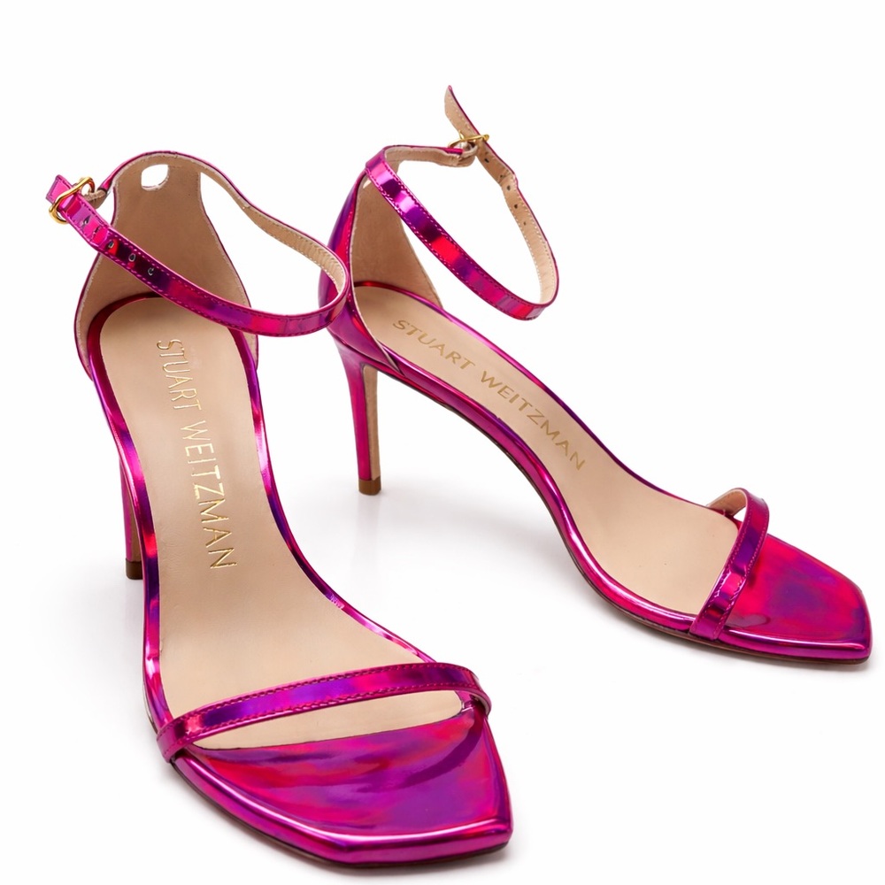 Stuart Weitzman Fuchsia Strappy Heels
